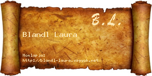 Blandl Laura névjegykártya